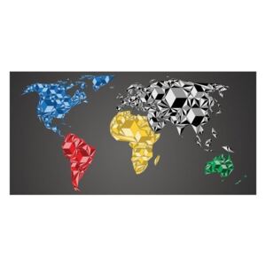Fototapeta XXL - Map of the World - colorful solids