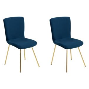 Zestaw 2 krzeseł niebieski RUBIO