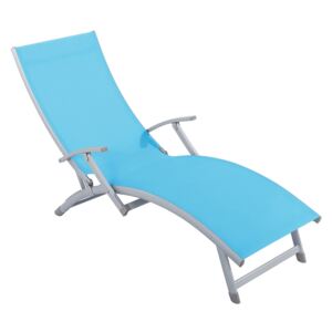 Łóżko plażowe Soleil 4-pozycyjne niebieskie PATIO