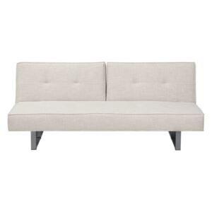 Sofa z funkcją spania tapicerowana jasnobeżowa 190 cm DUBLIN
