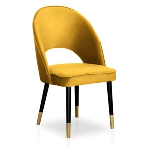 Krzesło TINA miodowy/ noga czarno złota/ BL68