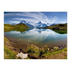 Fototapeta - Góry odbijające się w tafli jeziora, Szwajcaria