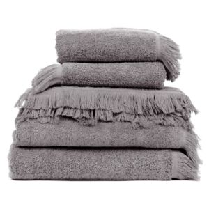 Zestaw 6 szarych ręczników i 2 ręczników kąpielowych Casa Di Bassi Soft