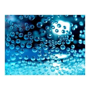 Fototapeta - Niebieska woda z bąbelkami
