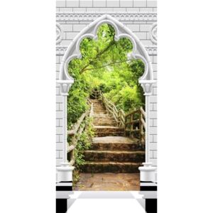 Fototapeta na drzwi - Tapeta na drzwi - Łuk gotycki i kamienne schody