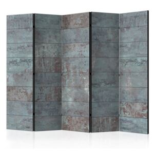 Parawan 5-częściowy - Turkusowy beton II [Room Dividers]