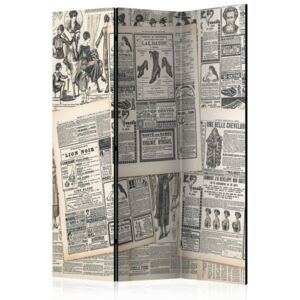 Parawan 3-częściowy - Vintage Newspapers [Room Dividers]
