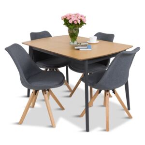 Komplet rozkładany stół i 4 krzesła skandynawskie Enok V II 4 Meblobranie