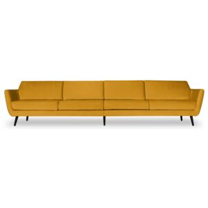 Sofa Aster 4-osobowa welurowa (Welur bawełna 100% MUSZTARDOWY 2219)