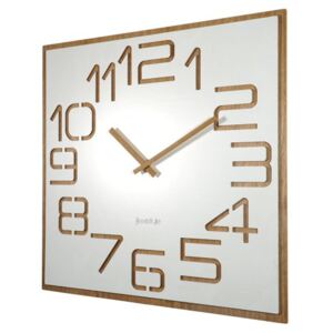 Biały zegar ścienny DIGITS 60cm