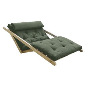 Sofa rozkładana z zielonym pokryciem Karup Design Figo Natural/Olive Green