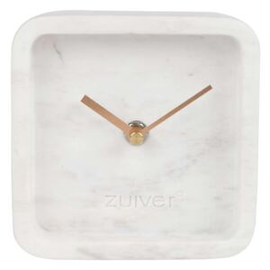 Zegar Luxury Time marmurowy biały