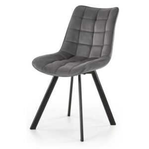 Megismeble.pl K332 krzesło nogi - czarne, siedzisko - ciemny popiel
