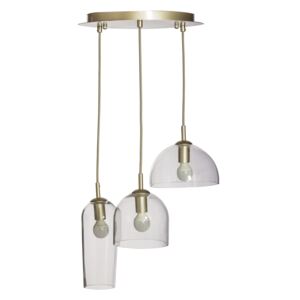 Lampa wisząca Blanca styl industrialny metal szkło przeźroczysty AZ3338
