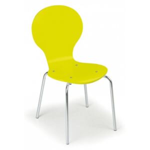 Krzesło drewniane Yellow, 4 szt