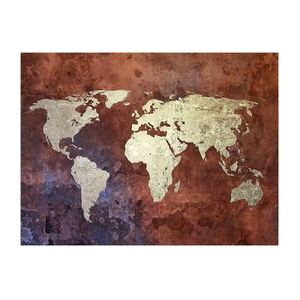 Fototapeta HD: Mapa świata, żelazna, 400x309 cm
