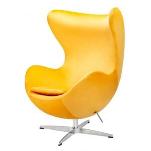 Fotel EGG CLASSIC VELVET żółty