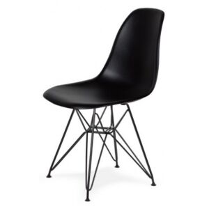 Krzesło DSR BLACK czarne - podstawa metalowa czarna