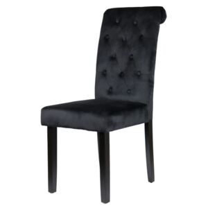 Krzesło Emi czarne z czarnymi nogami