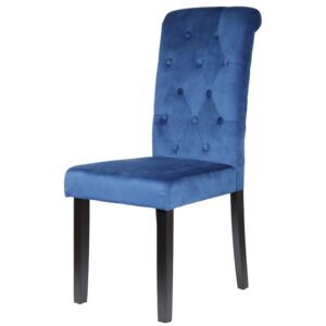 Krzesło Emi ciemnoniebieskie z czarnymi nogami