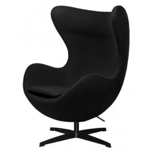 Fotel EGG CLASSIC BLACK czarny, podstawa czarna