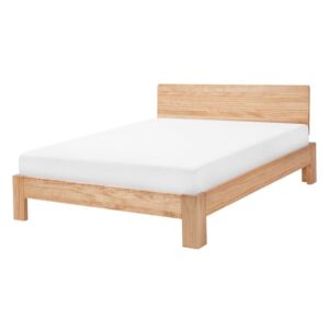 Łóżko drewniane 140 x 200 cm jasne ROYAN