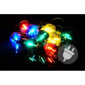 Oświetlenie ogrodowe LED - szklane żarówki - 5 m kolorowe