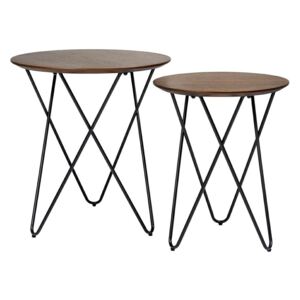 Zestaw designerskich stolików na nogach z giętego metalu Taking
