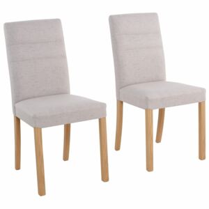 Eleganckie krzesła Lona - zestaw 6 sztuk, beżowe
