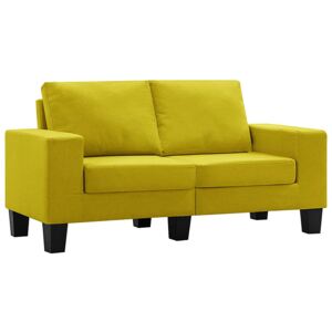 Ponadczasowa dwuosobowa żółta sofa - Lurra 2Q