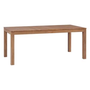 Stół z drewna tekowego ELIOR Margos 4X, brązowy, 76x90x180 cm