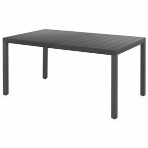 Stół ogrodowy, WPC, aluminium, 150 x 90 x 74 cm, czarny