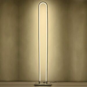 MCODO :: Designerska lampa podłogowa LED Luce di Vicolo w kolorze srebrnym o mocy 60W 4000K