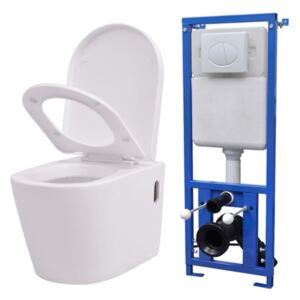 Miska WC podwieszana ze spłuczką i zbiornikiem PERVOI, owalna, biała