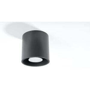 SOLLUX Gustowne Oświetlenie Plafon ORBIS 1 Antracyt Lampa Walec na Sufit LED