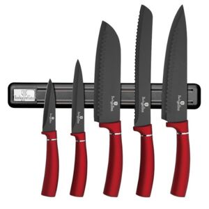 Zestaw noży BERLINGER HAUS Metallic Line Burgundy Edition, 6 elementowy