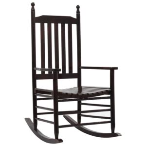 Fotel bujany z wygiętym siedziskiem VIDAXL, brązowy, 60,5x82x114 cm