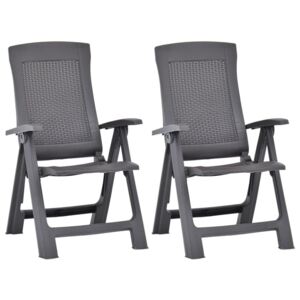 Rozkładane krzesła do ogrodu vidaXL, 2 szt., kolor mokka