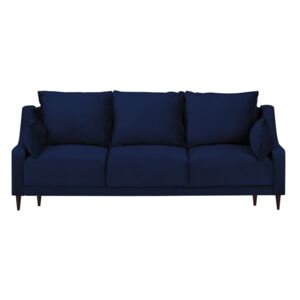 Niebieska rozkładana sofa 3-osobowa ze schowkiem Mazzini Sofas Freesia