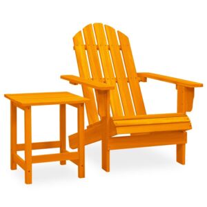 Krzesło ogrodowe Adirondack ze stolikiem, drewno jodłowe