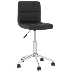 Obrotowe krzesło biurowe, czarne, sztuczna skóra