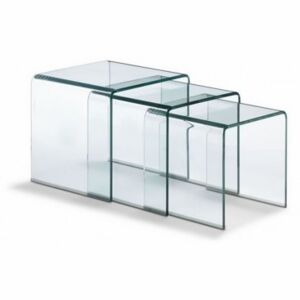 Stolik szklany PRIAM TRIO transparentny