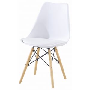 Krzesło Kris Paris Nowoczesne z poduszką białe