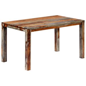 Stół do jadalni, szary, 140 x 70 x 76 cm, lite drewno sheesham
