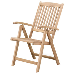 Drewniane krzesło ogrodowe - regulowane oparcie - RIVIERA