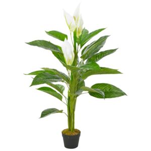 Sztuczna roślina anturium z doniczką, biały, 115 cm