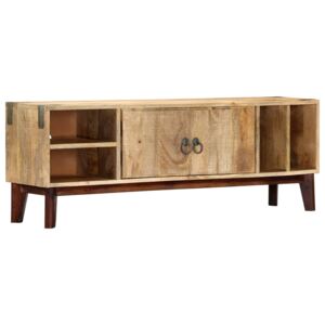 Szafka pod TV, 115x30x46 cm, lite surowe drewno mango