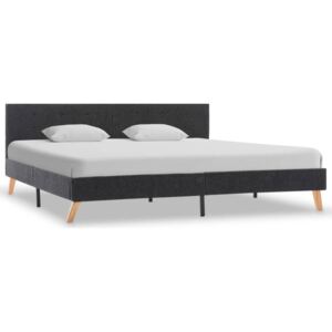 Rama łóżka, ciemnoszara, tkanina, 180 x 200 cm