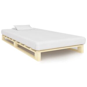 Rama łóżka z palet, lite drewno sosnowe, 90 x 200 cm