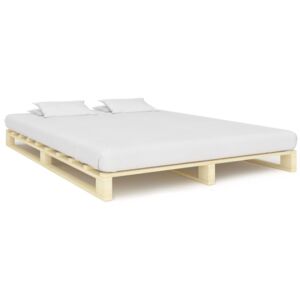 Rama łóżka z palet, lite drewno sosnowe, 160 x 200 cm